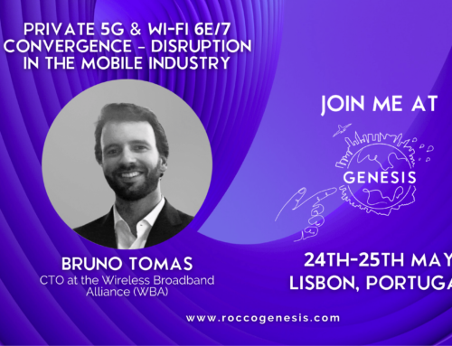 Bruno Tomas presenting Private 5G & Wi-Fi 6E/7 Convergence – Disruption in the Mobile Industry